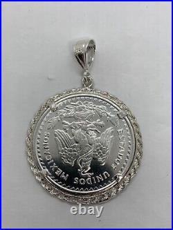 Centenario 925 Sterling Silver 1oz Libertad Coin with 925 Sterling Silver Bezel