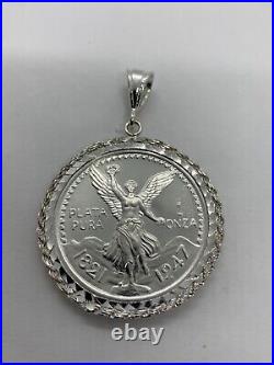 Centenario 925 Sterling Silver 1oz Libertad Coin with 925 Sterling Silver Bezel