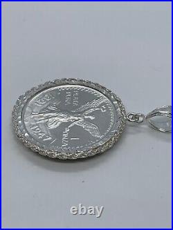 Centenario 925 Sterling Silver 1oz Libertad Coin with 925 Sterling Silver Bezel