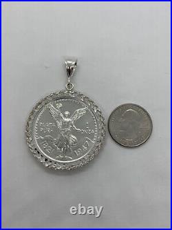 Centenario 925 Sterling Silver 1oz Libertad Coin with 925 Sterling Silver Bezel