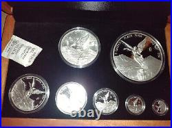 Coa#51 of 125 2022 libertad proof 7 coin set Mexico silver very RARE flawless