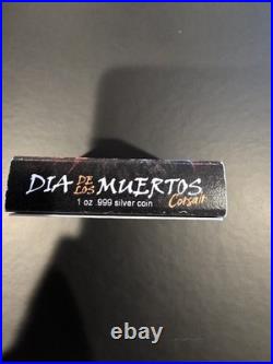 Colorized 2024 Mexico Libertad -Dia de los Muertos Corsair 1 Ounce Silver #226
