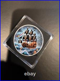 Colorized 2024 Mexico Libertad -Dia de los Muertos Corsair 1 Ounce Silver #226