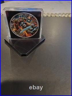 Colorized 2024 Mexico Libertad -Dia de los Muertos Corsair 1 Ounce Silver #226