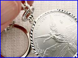 Diamond Bezel Keychain (S925) New Year 2023 BU 1 Oz. Libertad