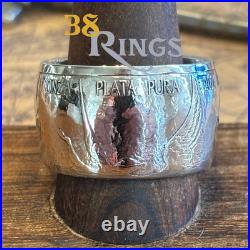 EXCLUSIVE PURE SILVER Mexican Libertad COIN RING SIZE 7-13 Hand Crafted USA WIDE