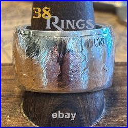 EXCLUSIVE PURE SILVER Mexican Libertad COIN RING SIZE 7-13 Hand Crafted USA WIDE