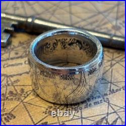 EXCLUSIVE PURE SILVER Mexican Libertad COIN RING SIZE 7-13 Hand Crafted USA WIDE