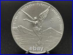 Five (5) 2023 1 oz Silver Libertad Mexico Mint. 999 Fine Silver BU