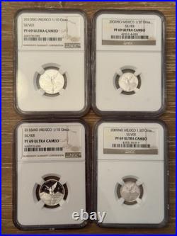 Fractional Proof Mexico Libertad Lot 999 Silver Coin Plata Pura NGC PF 69