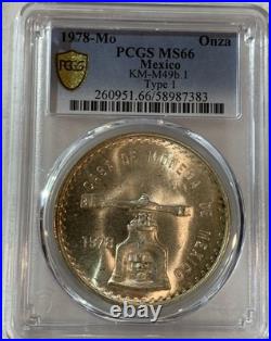 Key Date, 1978 Mexico 1 Onza, Choice Bu. Asw 1 Oz? Silver Coin