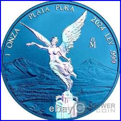 LIBERTAD Space Blue 1 Oz Silver Coin Mexico 2024