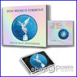 LIBERTAD Space Blue 1 Oz Silver Coin Mexico 2024