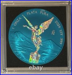 LIBERTAD Space Blue 1 Oz Silver Coin Mexico 2024 LIBERTAD Space Blue 1 Oz Silver Coin Mexico 2024