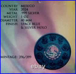 LIBERTAD Space Blue 1 Oz Silver Coin Mexico 2024 LIBERTAD Space Blue 1 Oz Silver Coin Mexico 2024