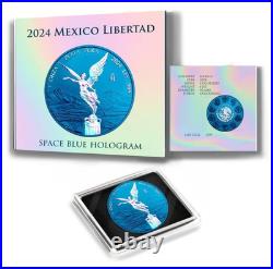 LIBERTAD Space Blue 1 Oz Silver Coin Mexico 2024 LIBERTAD Space Blue 1 Oz Silver Coin Mexico 2024