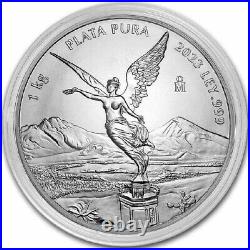 Libertad Mexico 2023 1 Kilo Pure Silver Bu Coin In Capsule