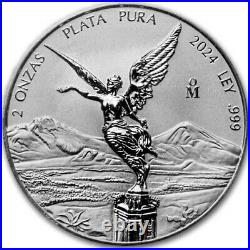 Libertad Mexico 2024 2 oz Silver Reverse Proof Coin In Capsule Mexico