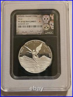 Limited Edition Sugar Skull Label Libertad NGC PF70 Ultra Cameo 1 Onza Silver
