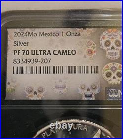 Limited Edition Sugar Skull Label Libertad NGC PF70 Ultra Cameo 1 Onza Silver Limited Edition Sugar Skull Label Libertad NGC PF70 Ultra Cameo 1 Onza Silver
