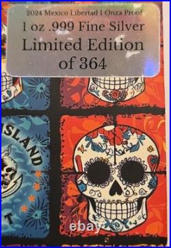 Limited Edition Sugar Skull Label Libertad NGC PF70 Ultra Cameo 1 Onza Silver