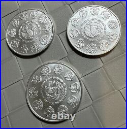 Lot Of THREE / 3 Ounces 2013 Mexican Libertad Plata Pura. 999 Silver Mexico Coin