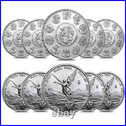 Lot of 10 2023 1/10 oz Mexican Silver Libertad Coin BU