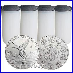 Lot of 100 2024 Silver Mexican Libertad Onza 1 oz Brilliant Uncirculated