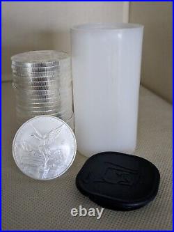 Lot of 25 uncirculated 2015 Mexican 1 oz Silver Libertad 1 oz. 999 Silver tube