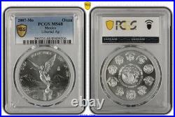 MEXICO 1 Onza 2007 Silver Libertad PCGS MS68 KEY DATE