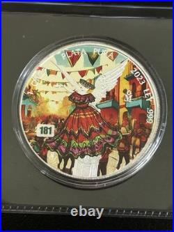 Mex Mint 1 oz. 999 Silver Colorized Libertad Limited Edition Rare Silver /999