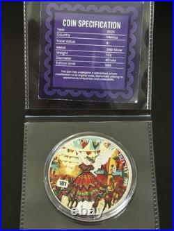 Mex Mint 1 oz. 999 Silver Colorized Libertad Limited Edition Rare Silver /999