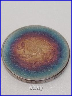 Mexican 1982 Toned 1oz Plata Pura Rainbow? First Year Modern Libertad