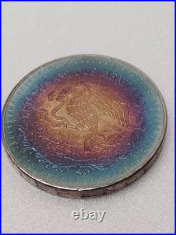 Mexican 1982 Toned 1oz Plata Pura Rainbow? First Year Modern Libertad