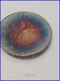 Mexican 1982 Toned 1oz Plata Pura Rainbow? First Year Modern Libertad