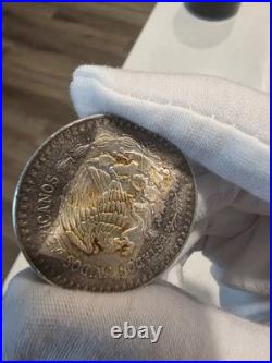 Mexican Libertad 1985 Onza Toned Silver Coin 1oz Plata Pura Natural Toning