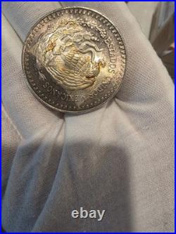 Mexican Libertad 1985 Onza Toned Silver Coin 1oz Plata Pura Natural Toning