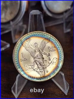 Mexican Libertad 1993 Onza Toned Silver Coin 1oz Plata Pura Toning Better Date