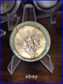 Mexican Libertad 1993 Onza Toned Silver Coin 1oz Plata Pura Toning Better Date