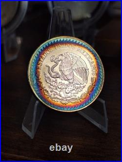 Mexican Libertad 1993 Onza Toned Silver Coin 1oz Plata Pura Toning Better Date