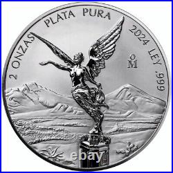 Mexican Libertad 2 oz reverse proof silver coin 2024