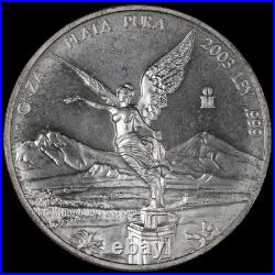 Mexican Silver Libertad 1 Onza 2003 KM#639 Silver. 999 0.999 ASW