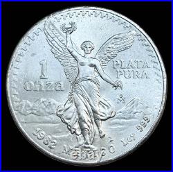 Mexico 1982.999 Silver Libertad 1 OZ Plata Pura Mexico City Mint Coin BU