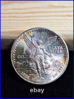 Mexico 1982 Onza Libertad Toned? Toning Silver Coin oz Plata