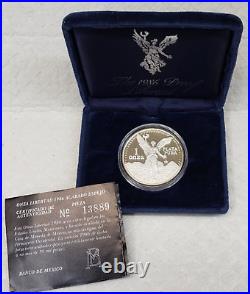 Mexico 1986 Silver 1oz Libertad Onza Proof Coin In Original Box withCOA