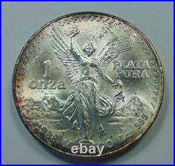 Mexico 1988 Libertad Plata Pura. 999 Fine Silver 1 Onza Round