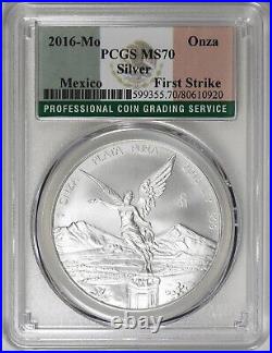 Mexico 2016 Silver Onza Libertad First Strike PCGS MS 70 GEM $228.88