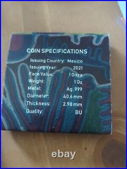 Mexico 2021 1 Onza Mexican Libertad Huichol Art 1 Oz Silver Coin