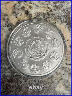 Mexico 2022 5oz. 999 Silver Libertad In Capsule