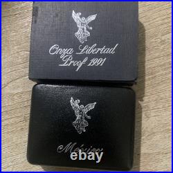 Mexico Libertad 1 Oz Silver 1991 Proof with COA